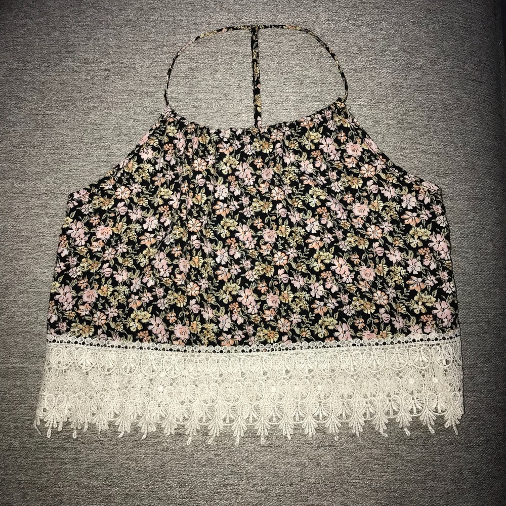PacSun Flowered Crop Top